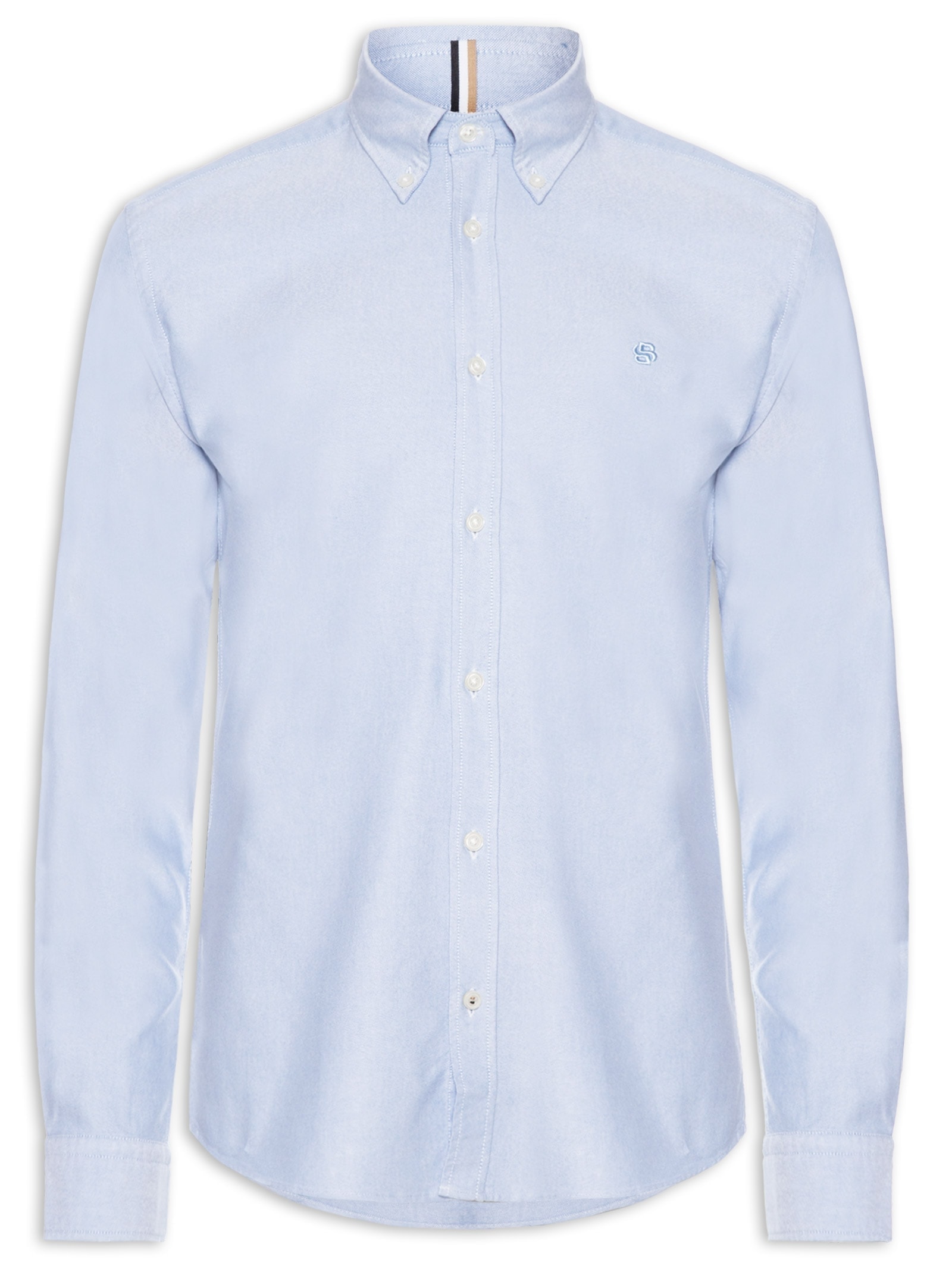 Camisa Social Masculina Manga Curta H-Liam Branco Boss