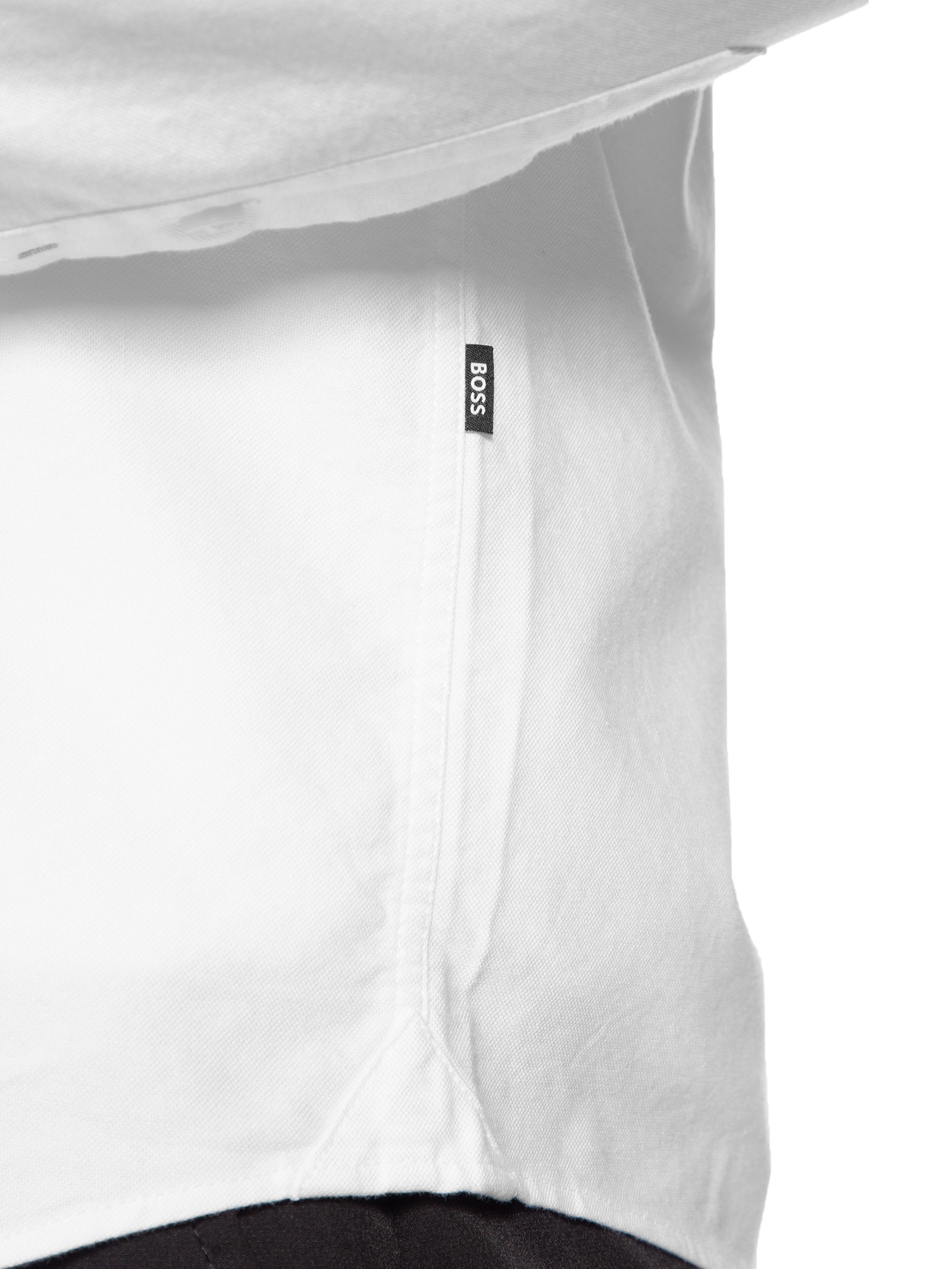 Camisa Social Masculina Manga Curta H-Liam Branco Boss