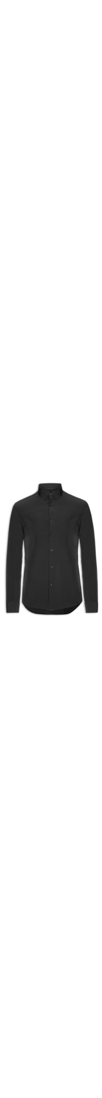 Camisa Social Masculina Manga Longa Básica - Preto