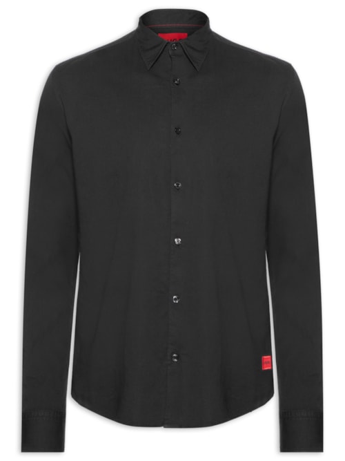 Camisa Social Masculina Manga Longa Ermo – Preto