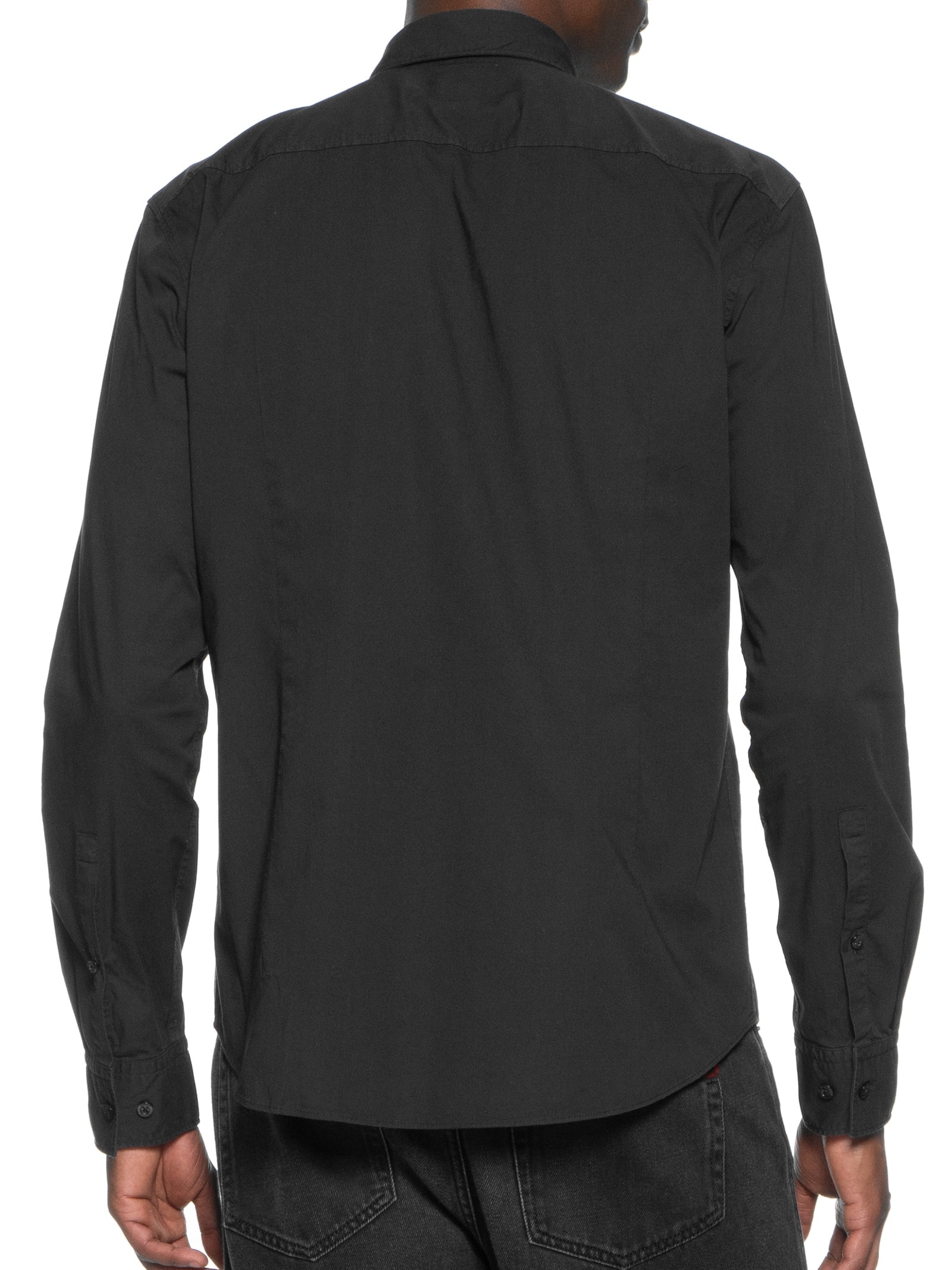 Camisa Social Masculina Manga Longa Ermo Preto Hugo