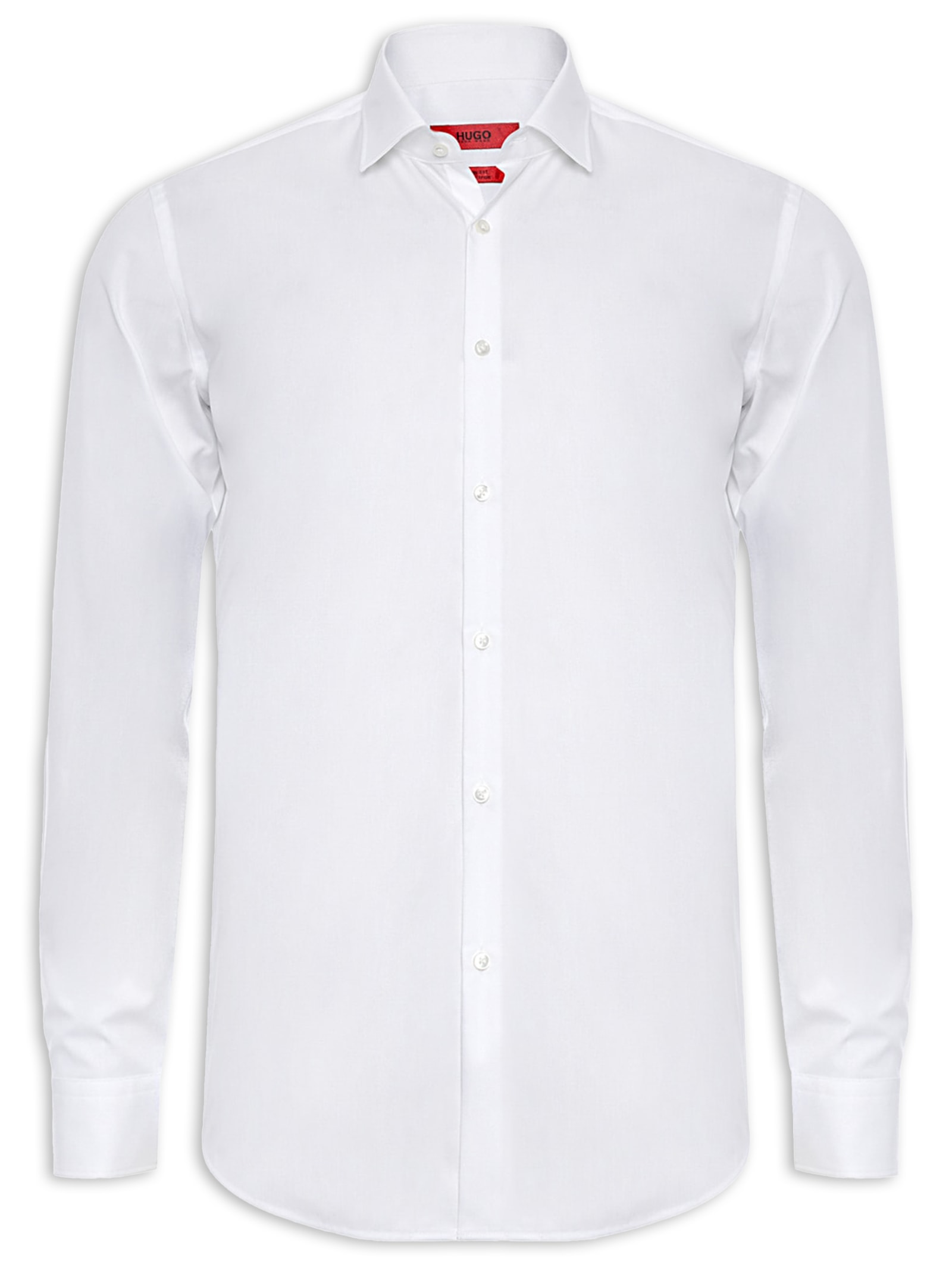 Camisa Social Masculina Manga Longa Kenno Branco Hugo