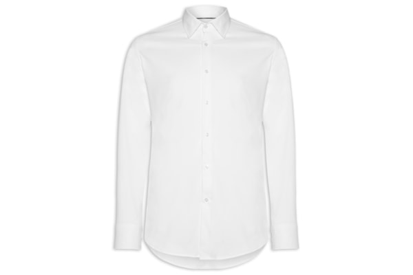Camisa Social Masculina Manga Longa P-Hank-Kent - Branco