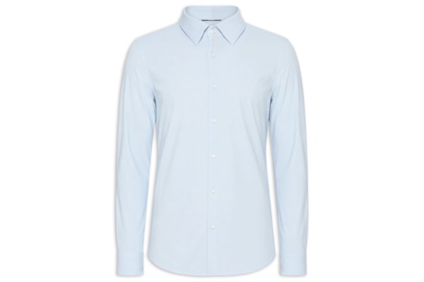 Camisa Social Masculina Manga Longa P-Hank-S-K - Azul