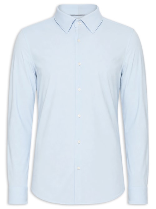 Camisa Social Masculina Manga Longa P-Hank-S-K - Azul