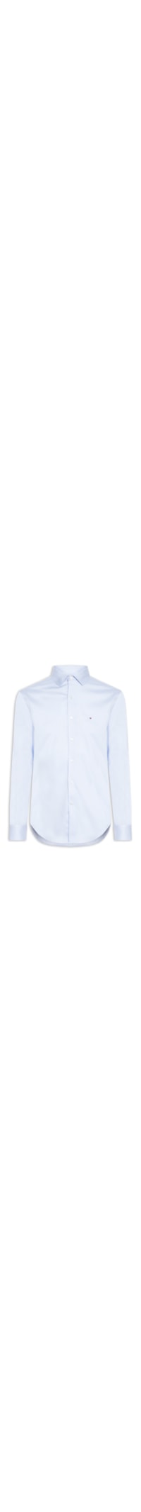 Camisa Social Masculina Regular Fit Logo No Peito Stretch - Azul