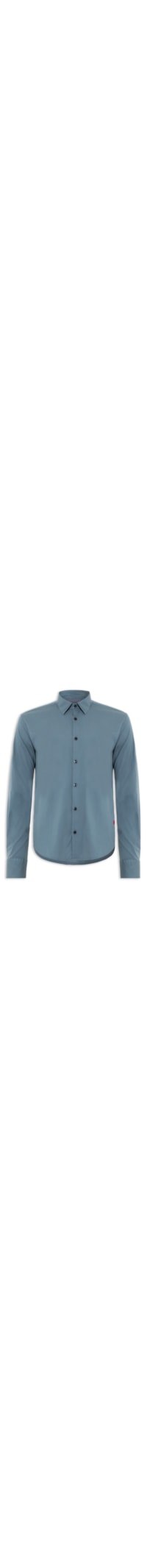 Camisa Social Masculina Slim-Fit Stretch Ermo - Azul