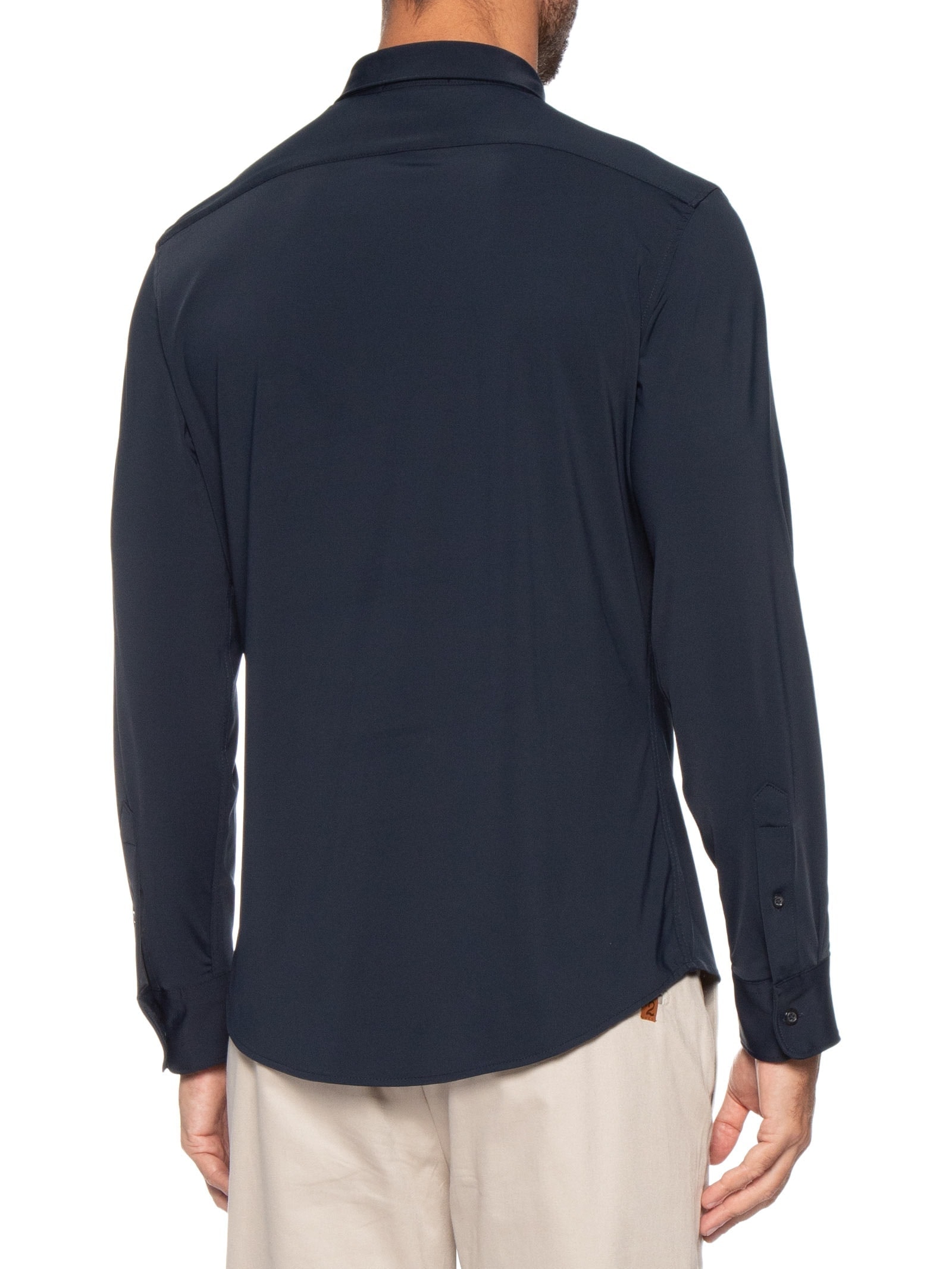 Camisa Social Tech Masculina Azul '2 Essential