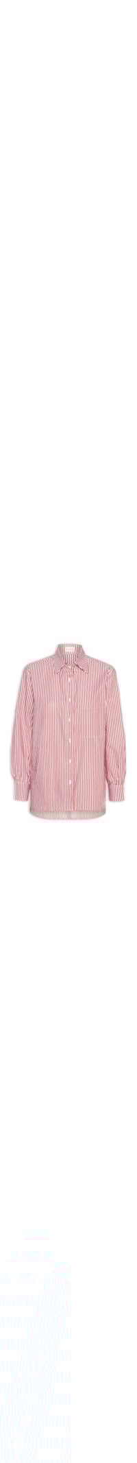 Camisa Tricoline Listras Feminina – Vermelho