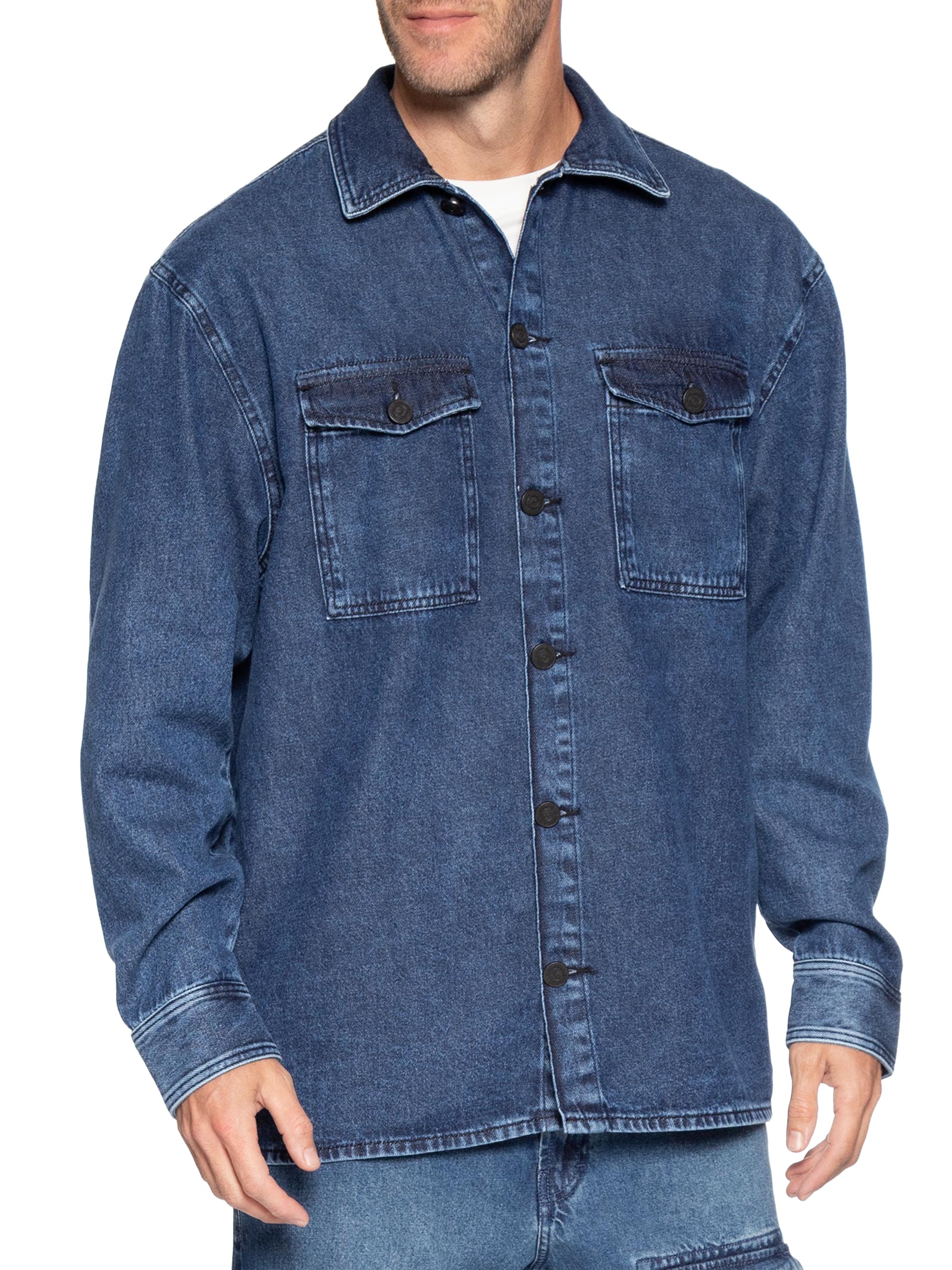 Camisa Unissex Jeans Azul Forum + Adidas