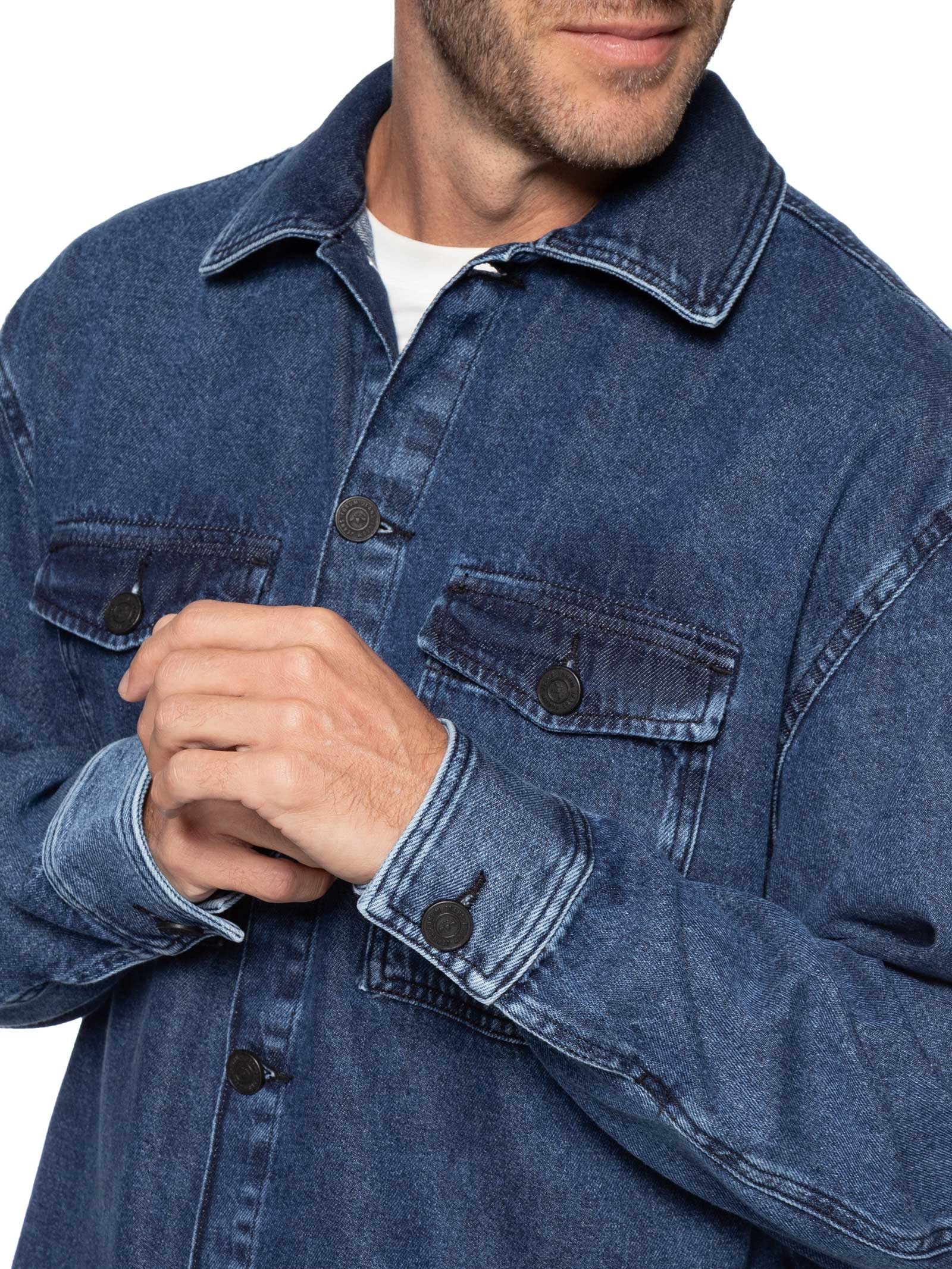 Camisa Unissex Jeans Azul Forum + Adidas
