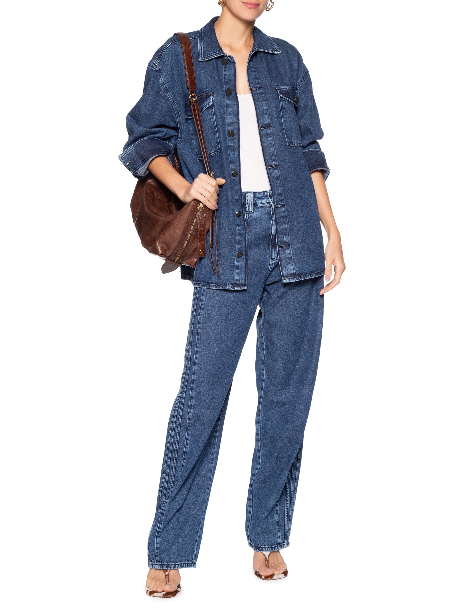 Camisa Unissex Jeans Azul Forum + Adidas