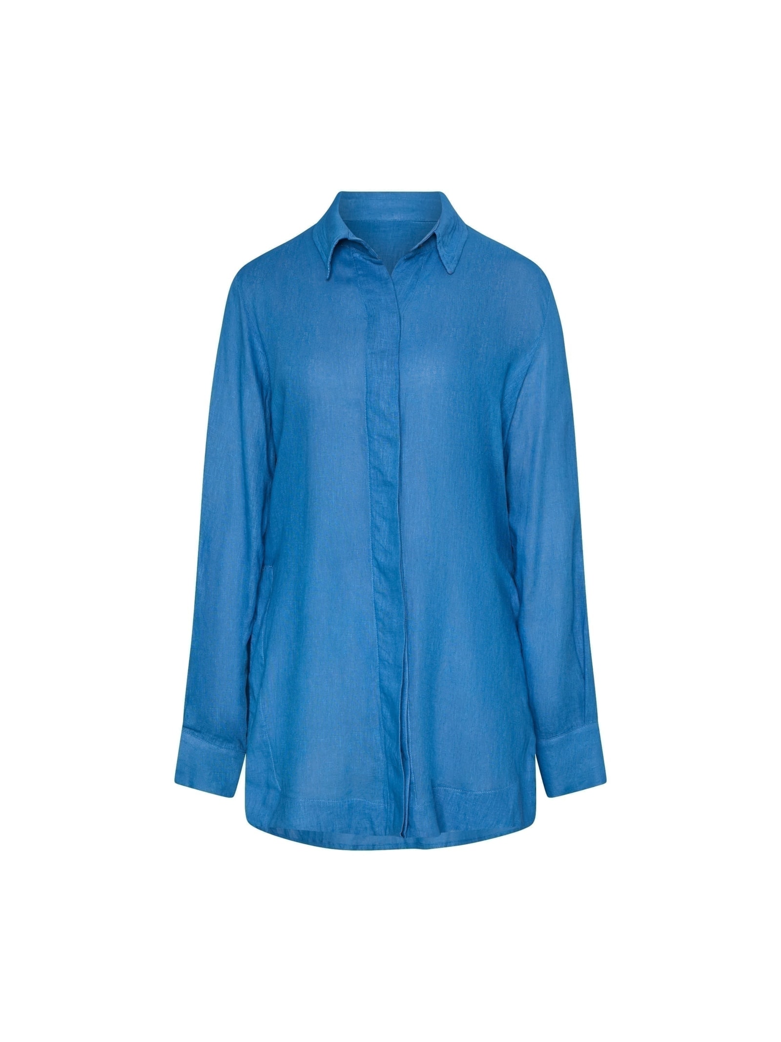 camisão em viscose com linho orla azul Suntime