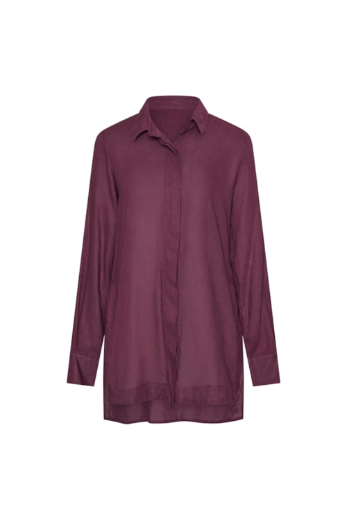 camisão em viscose com linho orla cabernet