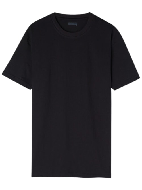 Camiset Muscle Fit Em Algodão – Preto