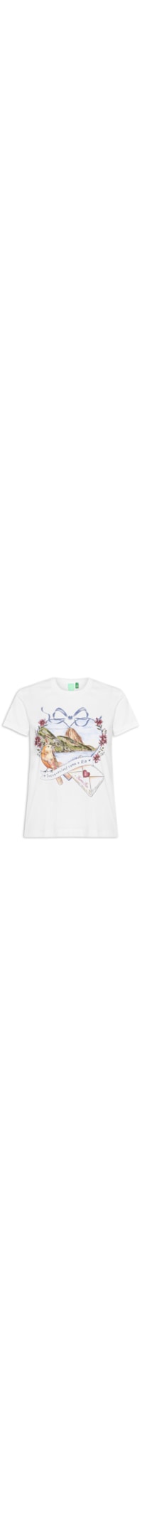 Camiseta Baby Look Carta de Amor – Branco