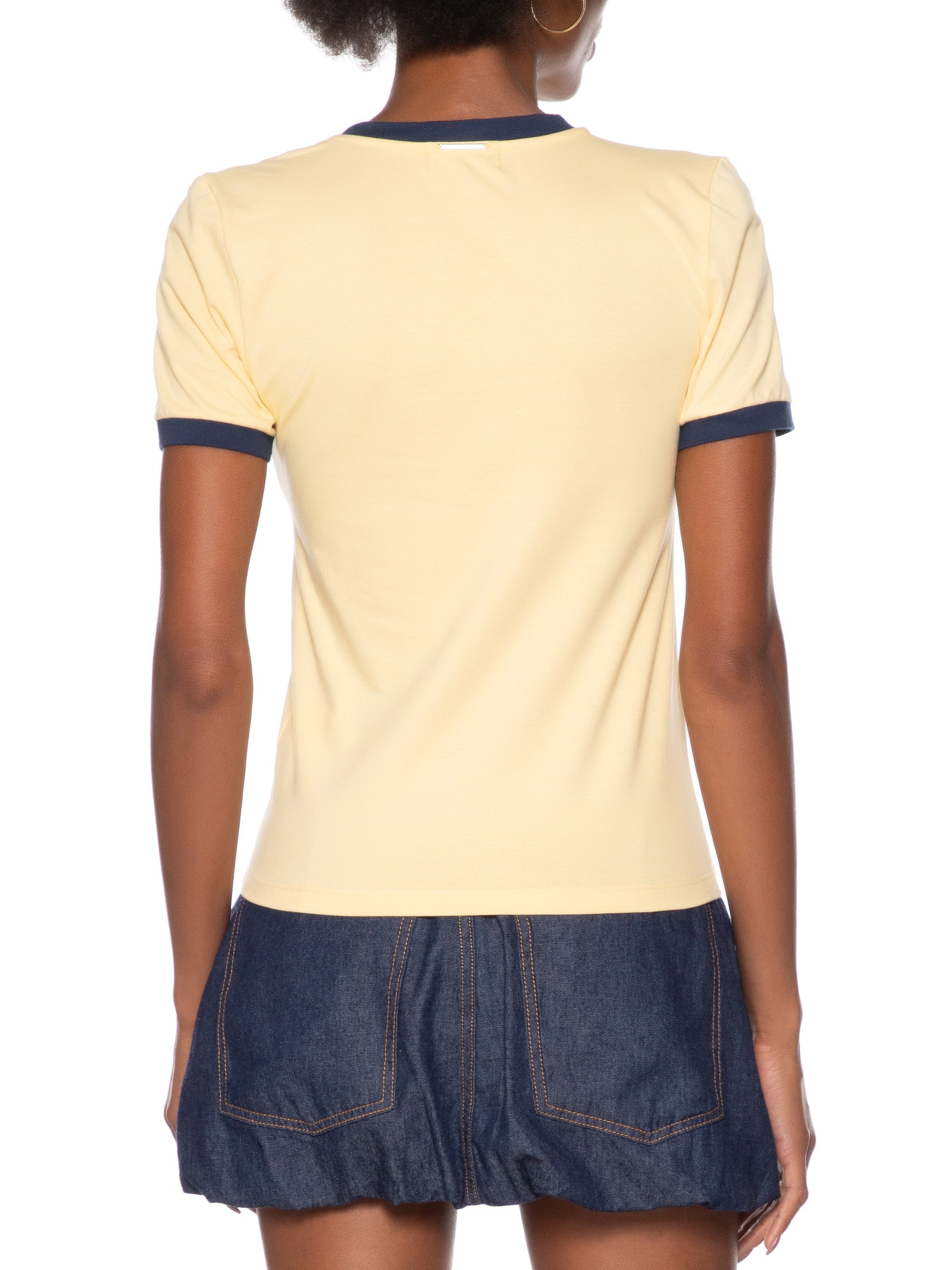 Camiseta Baby Look Regular Amarelo My Favorite