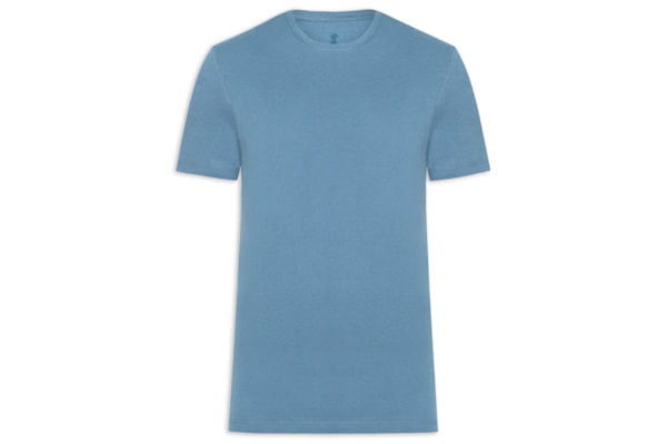 Camiseta Básica Masculina Em Algodão - Azul
