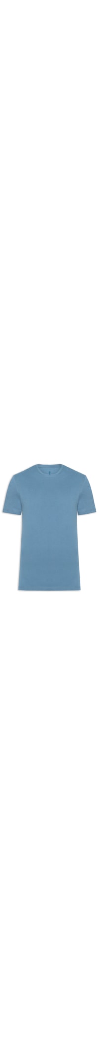 Camiseta Básica Masculina Em Algodão - Azul