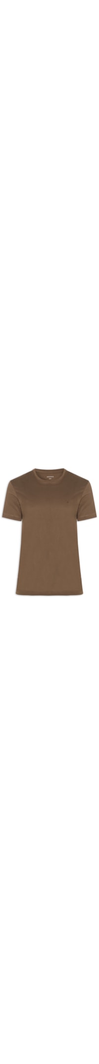 Camiseta Básica Masculina em Algodão - Marrom