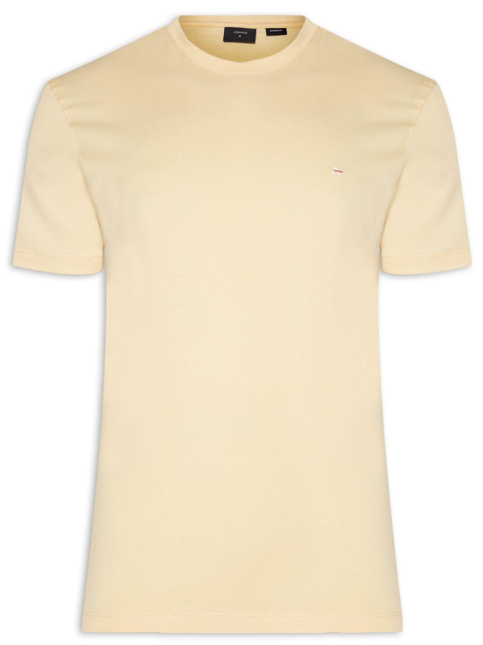 Camiseta Básica Masculina em Algodão – Amarelo Aramis