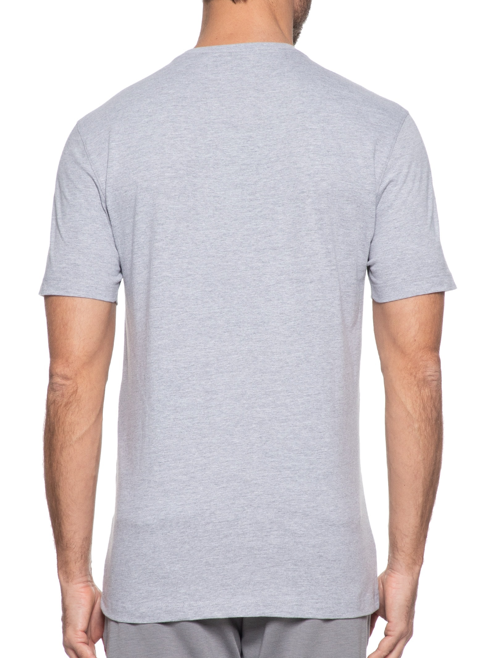 Camiseta Básica Masculina em Algodão – Cinza Claro Aramis