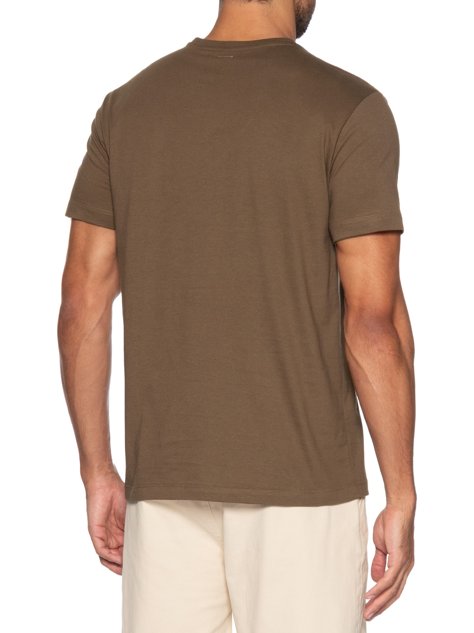 Camiseta Básica Masculina em Algodão – Marrom Aramis