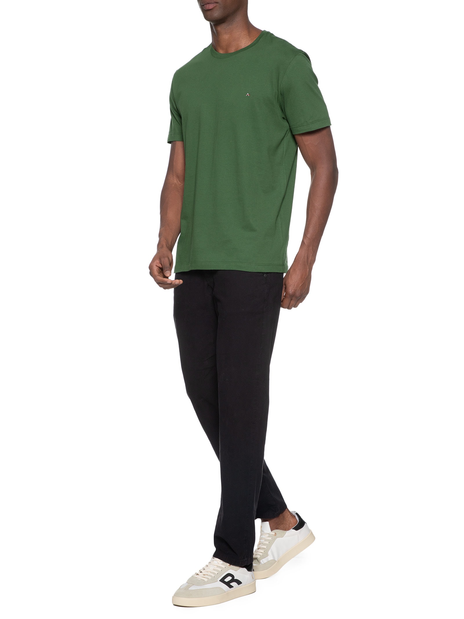 Camiseta Básica Masculina em Algodão – Verde Aramis