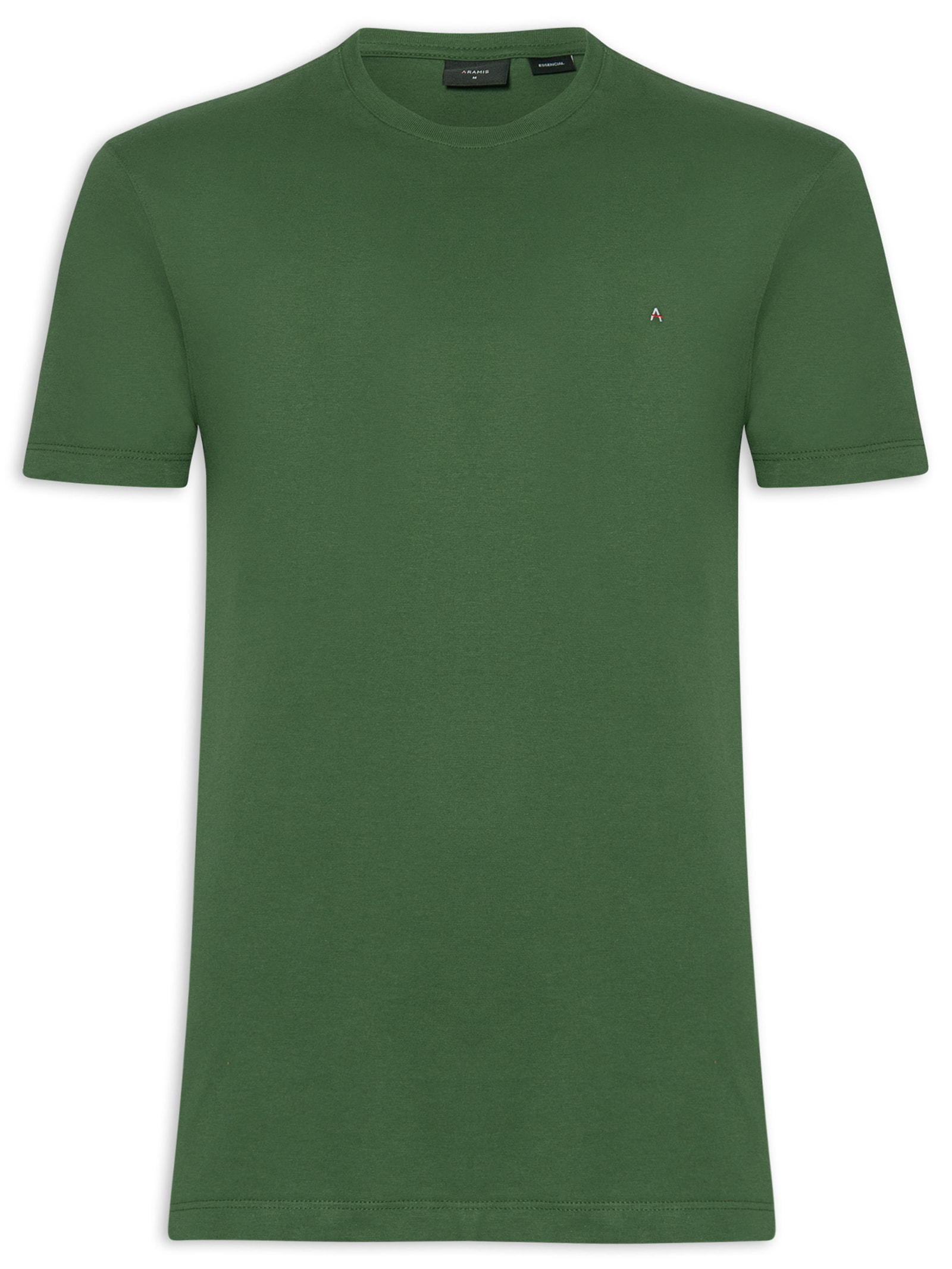 Camiseta Básica Masculina em Algodão – Verde Aramis