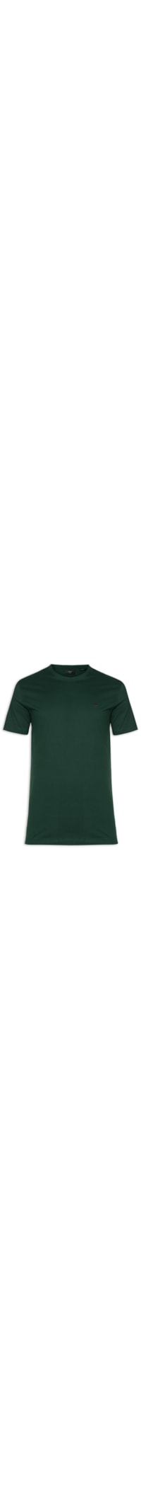 Camiseta Básica Masculina em Algodão – Verde Escuro