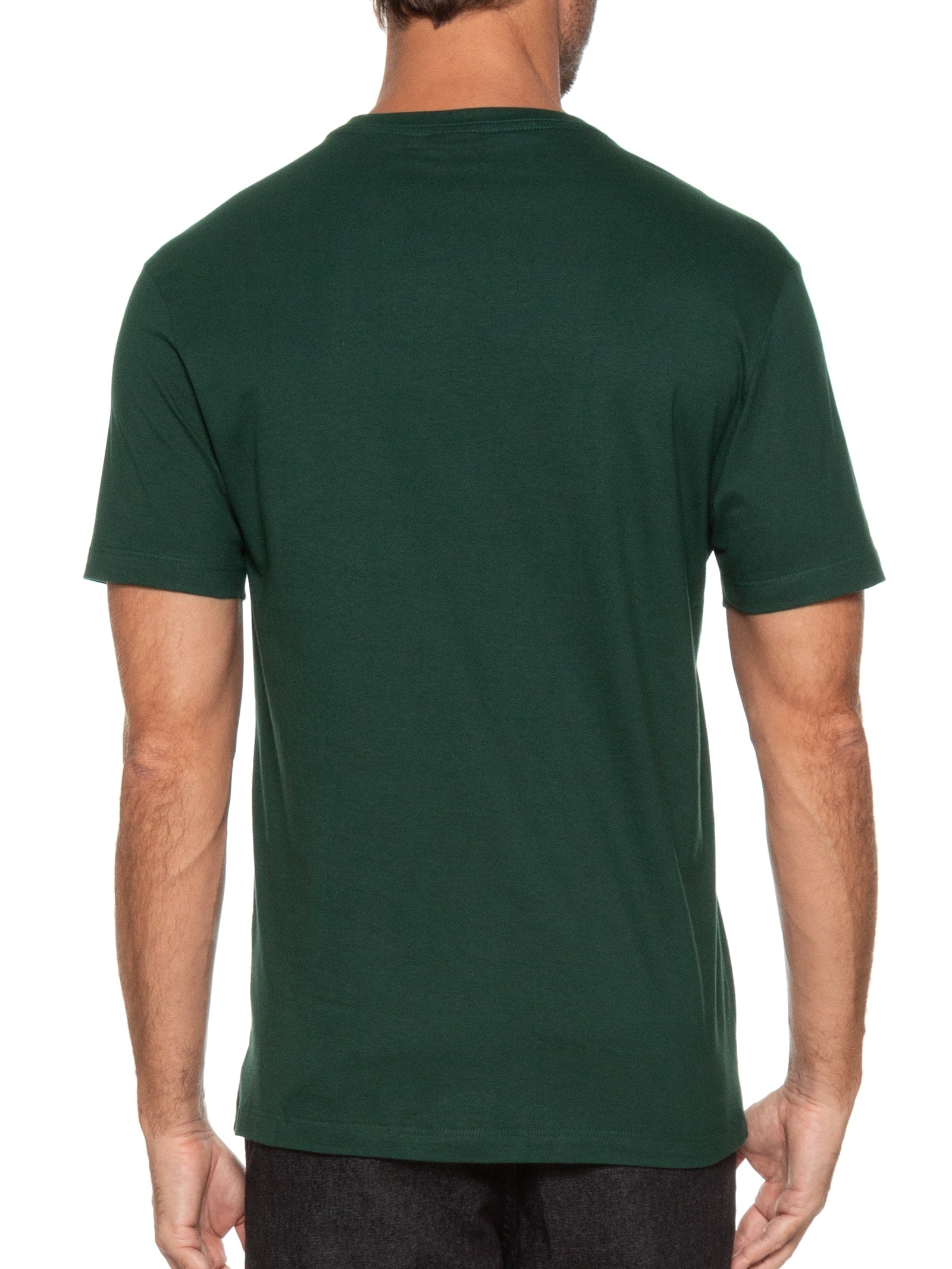 Camiseta Básica Masculina em Algodão – Verde Escuro Aramis