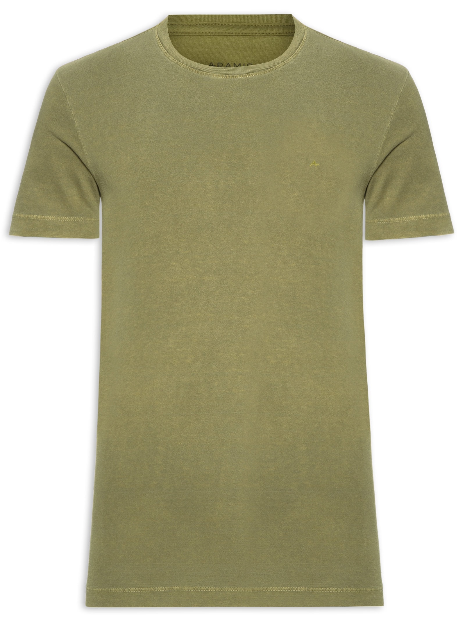 Camiseta Básica Masculina em Algodão – Verde Militar Aramis