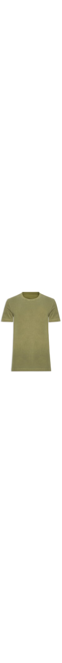 Camiseta Básica Masculina em Algodão – Verde Militar