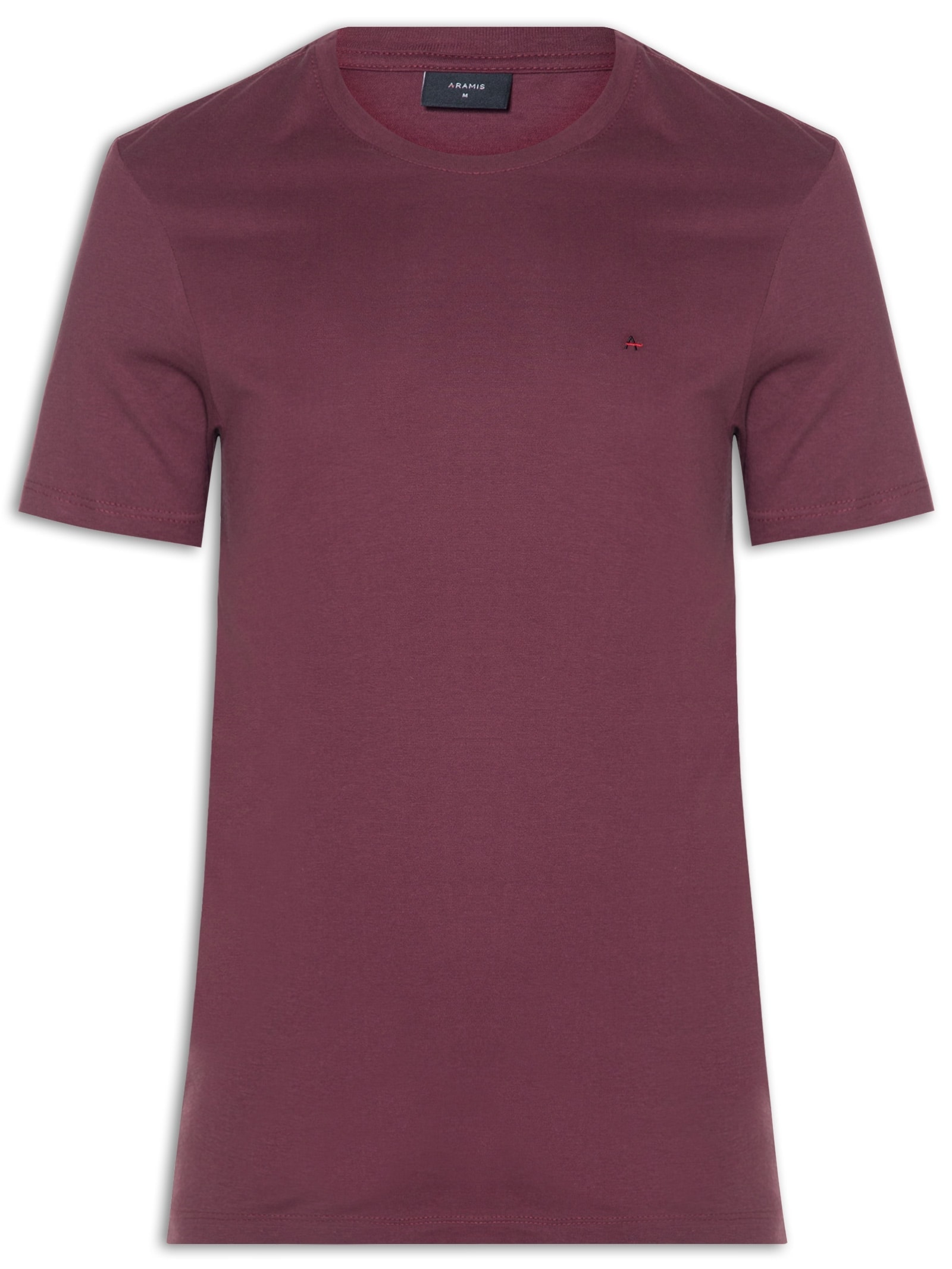 Camiseta Básica Masculina em Algodão – Vinho Aramis