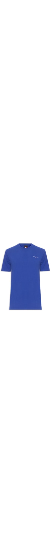 Camiseta Básica Masculina Linear Logo Regular Fit Em Algodão - Azul