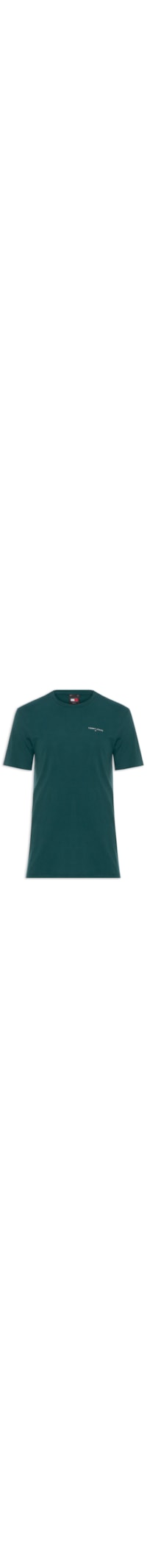 Camiseta Básica Masculina Linear Logo Regular Fit Em Algodão - Verde