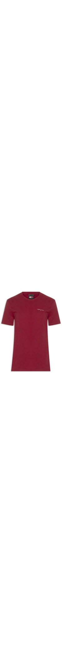 Camiseta Básica Masculina Linear Logo Regular Fit Em Algodão - Vermelho