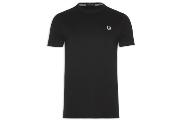 Camiseta Básica Masculina Regular Fit Gola Careca Em Algodão - Preto