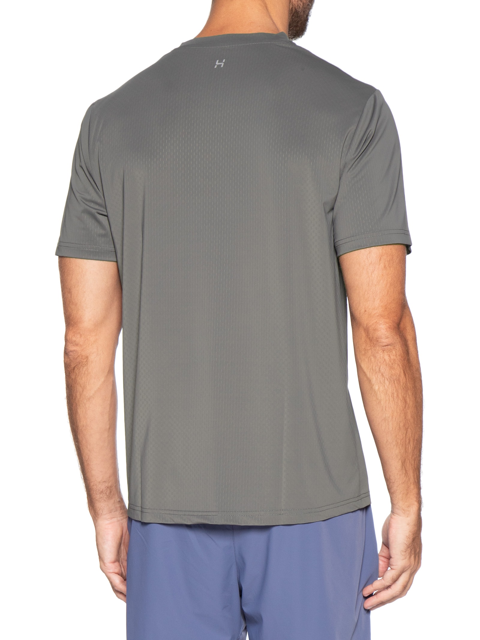 Camiseta Básica Masculina Texturizada – Cinza Hering Sports