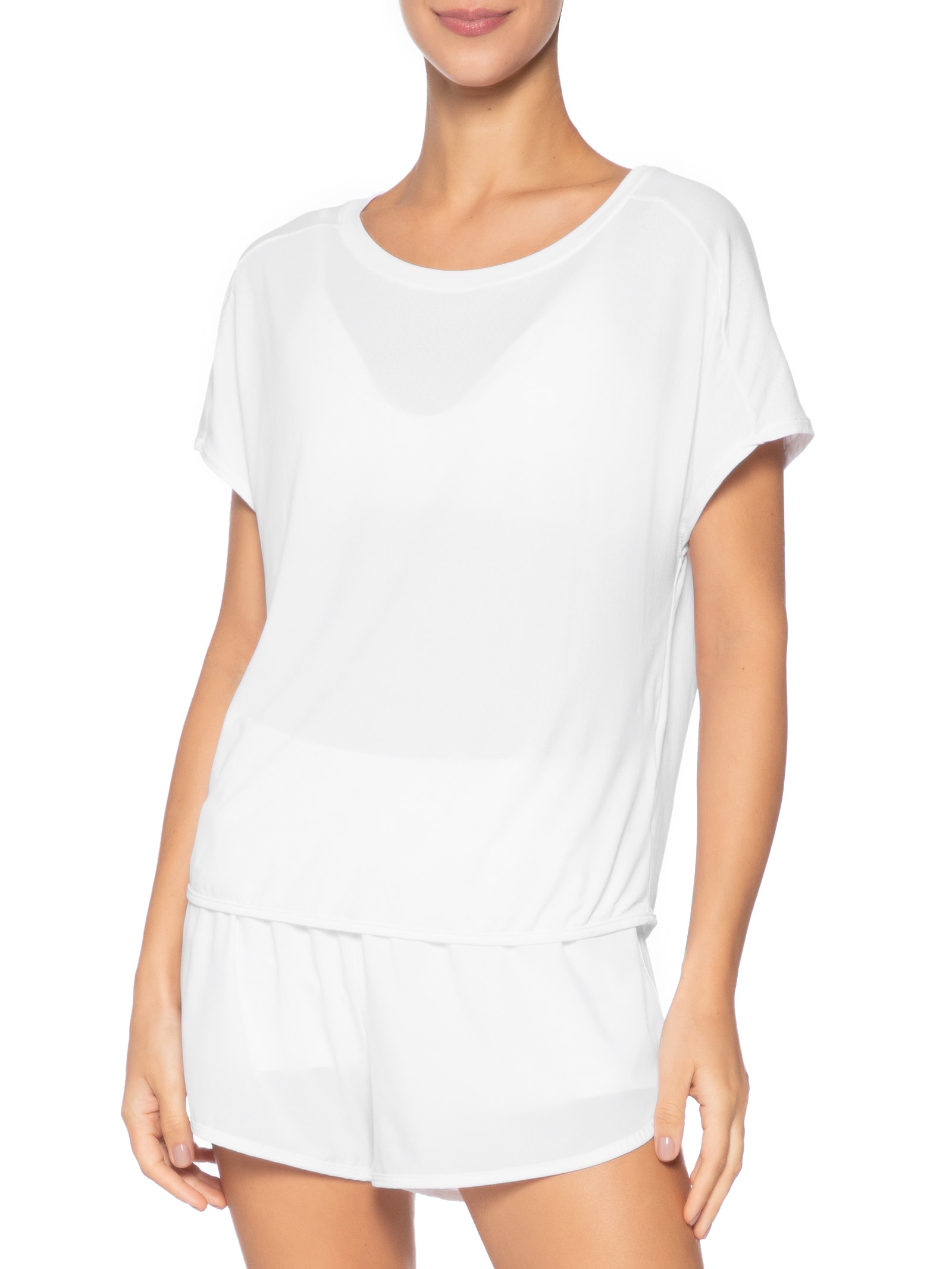 Camiseta Breath Back Comfort Feminina – Branco Live!