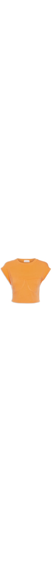 Camiseta Corset Manga Curta - Laranja