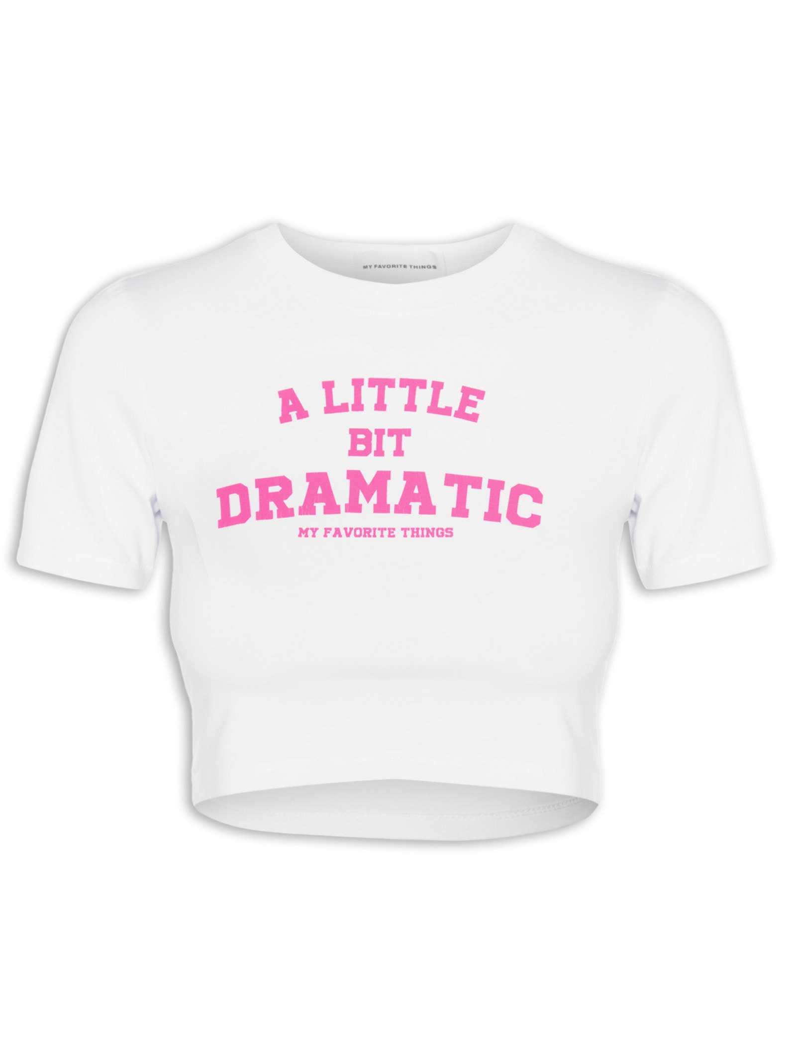 Camiseta Cropped Baby Look Branco My Favorite Things