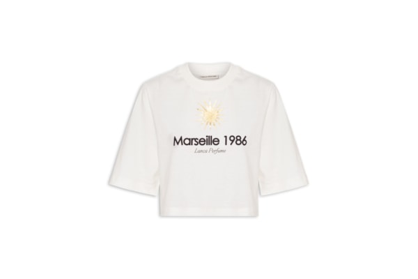 Camiseta Cropped Oversized - Branco