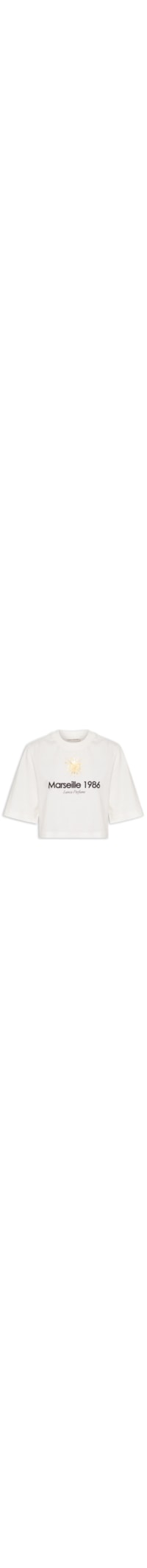 Camiseta Cropped Oversized - Branco