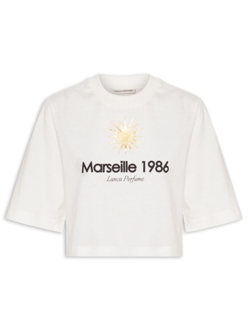 Camiseta Cropped Oversized – Branco