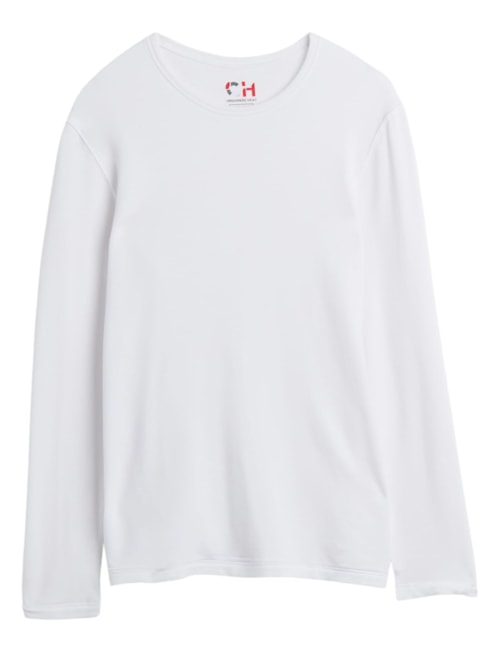 Camiseta De Manga Comprida De Modal Cashmere - Branco