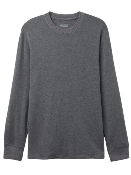 Camiseta De Manga Comprida Moletom Em Modal – Cinza