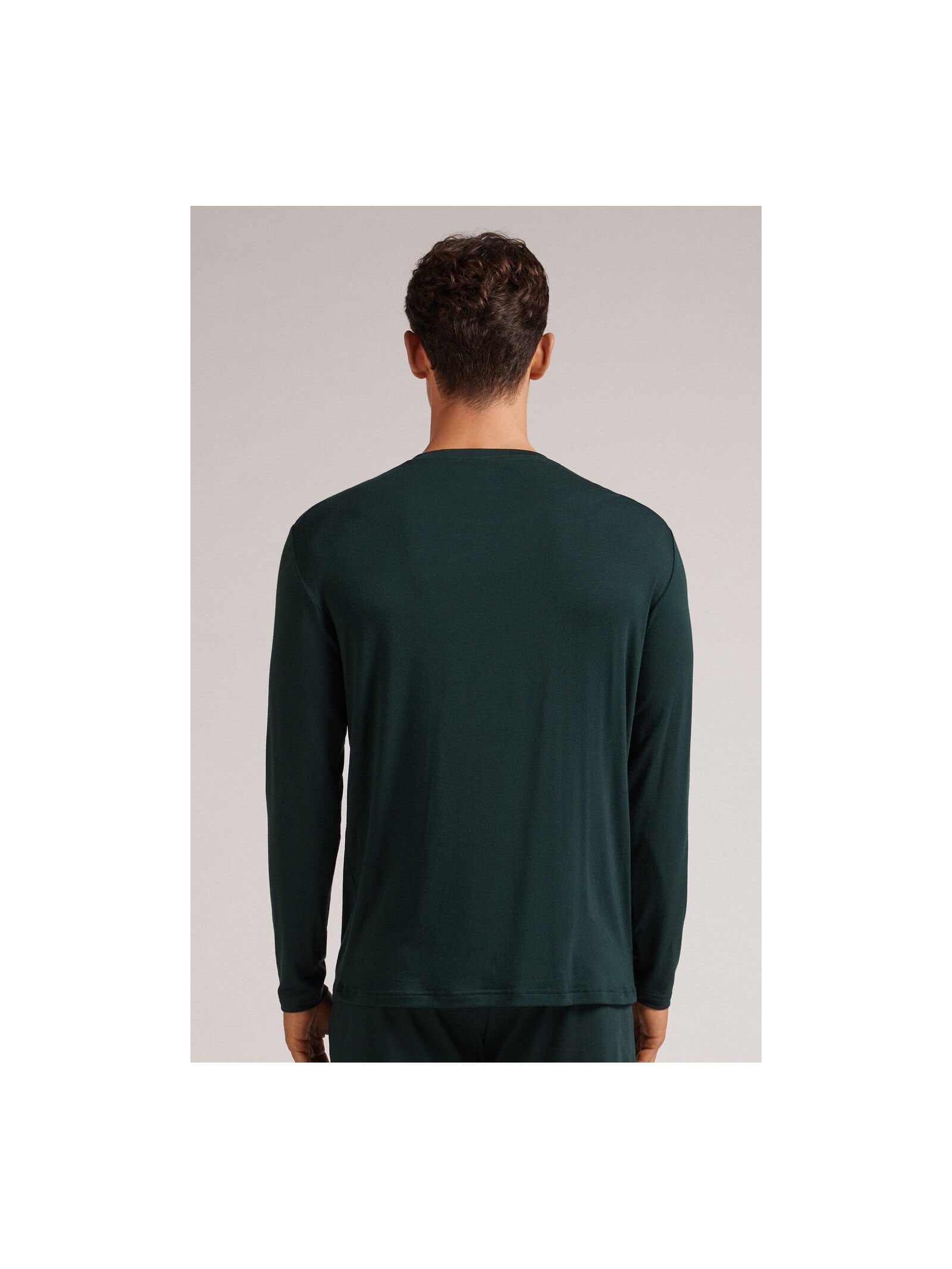 Camiseta De Manga Comprida Soft Silk Verde Intimissimi