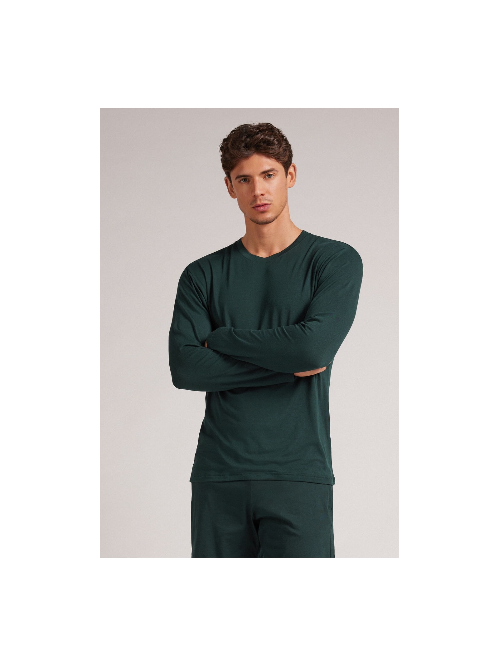 Camiseta De Manga Comprida Soft Silk Verde Intimissimi