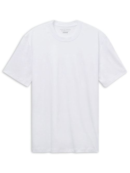 Camiseta De Manga Curta Em Algodão Premium Superlight – Branco